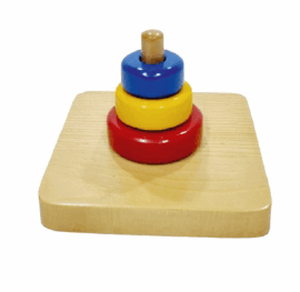 Three Discs On Vertical Dowel